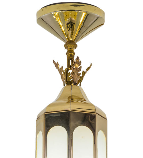 Meyda Lighting Mosque 250553 72" 42-Light Polished Brass Chandelier With Frosted Clear Shade