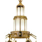 Meyda Lighting Mosque 250553 72" 42-Light Polished Brass Chandelier With Frosted Clear Shade