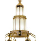 Meyda Lighting Mosque 72" 42-Light Polished Brass Chandelier With Frosted Clear Shade Glass