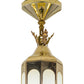 Meyda Lighting Mosque 72" 42-Light Polished Brass Chandelier With Frosted Clear Shade Glass