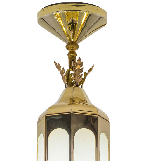Meyda Lighting Mosque 72" 42-Light Polished Brass Chandelier With Frosted Clear Shade Glass