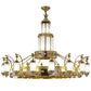 Meyda Lighting Mosque 72" 42-Light Polished Brass Chandelier With Frosted Clear Shade Glass