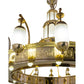 Meyda Lighting Mosque 72" 42-Light Polished Brass Chandelier With Frosted Clear Shade Glass