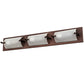 Meyda Lighting Moss 36" 3-Light Cinnamon Coffee Metallic Creekside Vanity Light