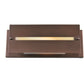 Meyda Lighting Moss Creek 16" Cinnamon Coffee Metallic Creekside Vanity Light With Beige Shade Glass