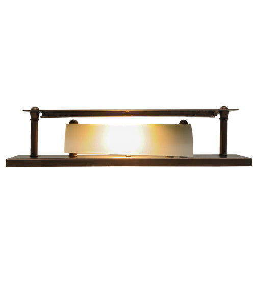 Meyda Lighting Moss Creek 16" Cinnamon Coffee Metallic Stepping Stone Creekside Vanity Light