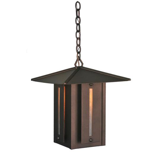 Meyda Lighting Moss Creek 20" Cinnamon Coffee Metallic Creekside Lantern Pendant Light