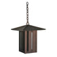 Meyda Lighting Moss Creek 20" Cinnamon Coffee Metallic Creekside Lantern Pendant Light
