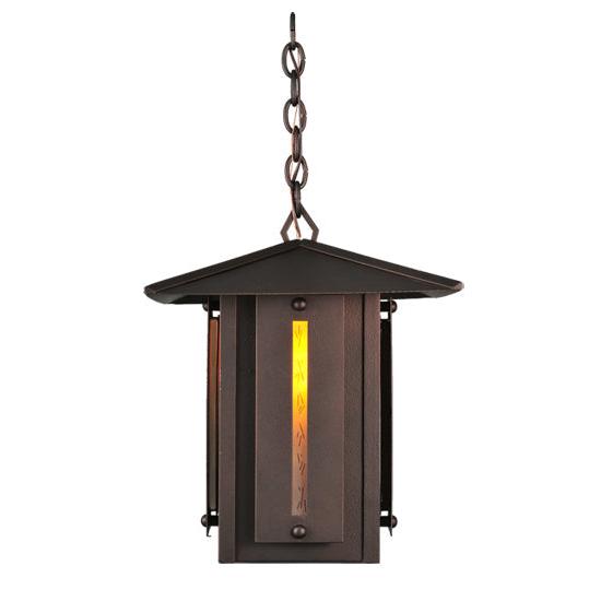 Meyda Lighting Moss Creek 20" Cinnamon Coffee Metallic Creekside Lantern Pendant Light
