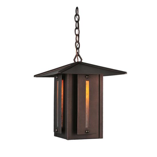 Meyda Lighting Moss Creek 20" Cinnamon Coffee Metallic Creekside Lantern Pendant Light