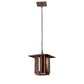 Meyda Lighting Moss Creek 20" Cinnamon Coffee Metallic Horizon Lantern Pendant Light