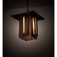 Meyda Lighting Moss Creek 20" Cinnamon Coffee Metallic Horizon Lantern Pendant Light
