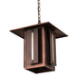 Meyda Lighting Moss Creek 20" Cinnamon Coffee Metallic Horizon Lantern Pendant Light