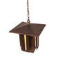 Meyda Lighting Moss Creek 20" Cinnamon Coffee Metallic Horizon Lantern Pendant Light