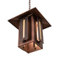 Meyda Lighting Moss Creek 20" Cinnamon Coffee Metallic Horizon Lantern Pendant Light