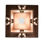 Meyda Lighting Moss Creek 20" Cinnamon Coffee Metallic Horizon Lantern Pendant Light