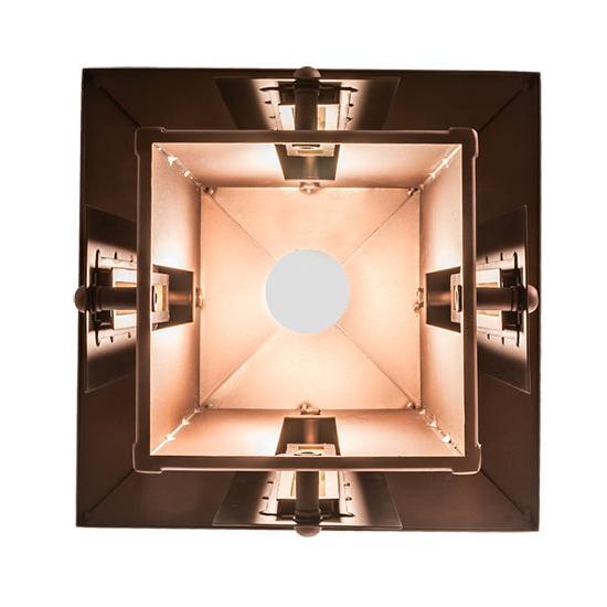 Meyda Lighting Moss Creek 20" Cinnamon Coffee Metallic Horizon Lantern Pendant Light