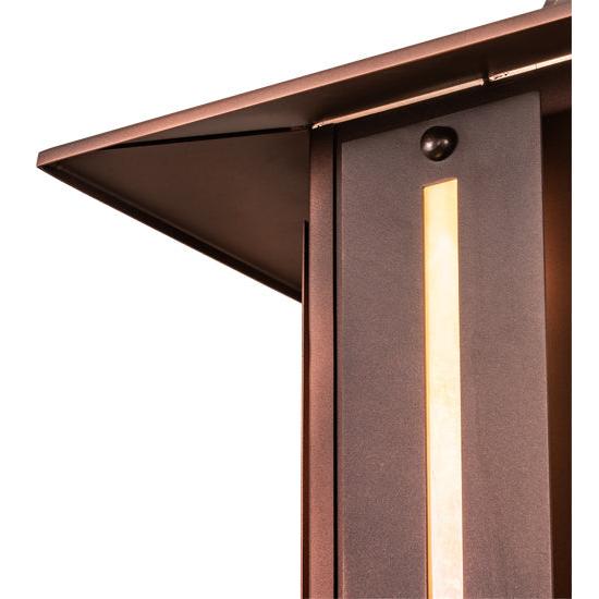 Meyda Lighting Moss Creek 20" Cinnamon Coffee Metallic Horizon Lantern Pendant Light