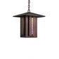 Meyda Lighting Moss Creek 20" Cinnamon Coffee Metallic Stepping Stone Lantern Pendant Light