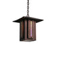 Meyda Lighting Moss Creek 20" Cinnamon Coffee Metallic Stepping Stone Lantern Pendant Light