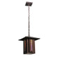 Meyda Lighting Moss Creek 20" Cinnamon Coffee Metallic Stepping Stone Lantern Pendant Light