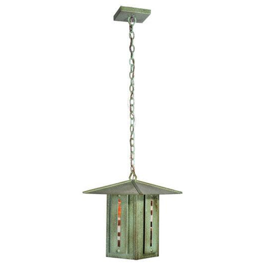 Meyda Lighting Moss Creek 21" Tarnished Copper Creekside Lantern Pendant Light