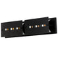Meyda Lighting Moss Creek 24" 2-Light Solar Black Stepping Stone Vanity Light With Black Metal & Multi-Colored Glass Tiles Shade