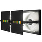 Meyda Lighting Moss Creek 24" 2-Light Solar Black Stepping Stone Vanity Light With Black Metal & Multi-Colored Glass Tiles Shade