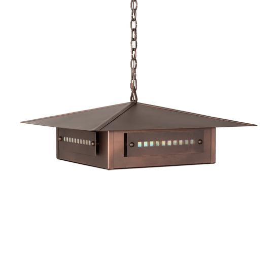 Meyda Lighting Moss Creek 34" 4-Light Cinnamon Coffee Metallic Stepping Stone Pendant Light
