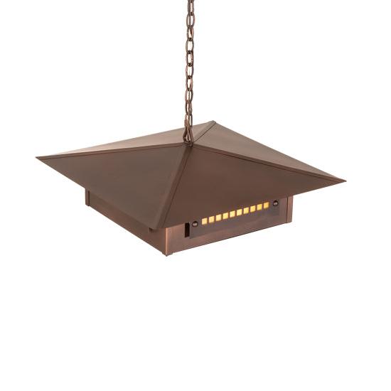 Meyda Lighting Moss Creek 34" 4-Light Cinnamon Coffee Metallic Stepping Stone Pendant Light