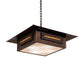 Meyda Lighting Moss Creek 34" 4-Light Cinnamon Coffee Metallic Stepping Stone Pendant Light