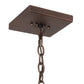 Meyda Lighting Moss Creek 34" 4-Light Cinnamon Coffee Metallic Stepping Stone Pendant Light
