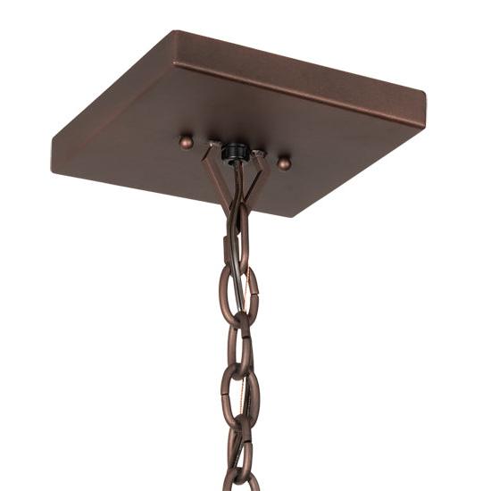Meyda Lighting Moss Creek 34" 4-Light Cinnamon Coffee Metallic Stepping Stone Pendant Light