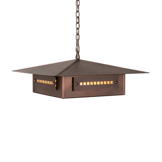 Meyda Lighting Moss Creek 34" 4-Light Cinnamon Coffee Metallic Stepping Stone Pendant Light