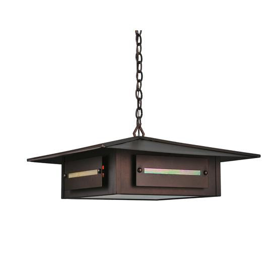 Meyda Lighting Moss Creek 35" Cinnamon Coffee Metallic Creekside Pendant Light