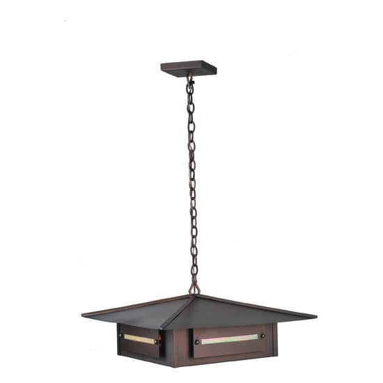 Meyda Lighting Moss Creek 35" Cinnamon Coffee Metallic Creekside Pendant Light