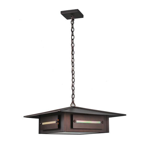 Meyda Lighting Moss Creek 35" Cinnamon Coffee Metallic Creekside Pendant Light