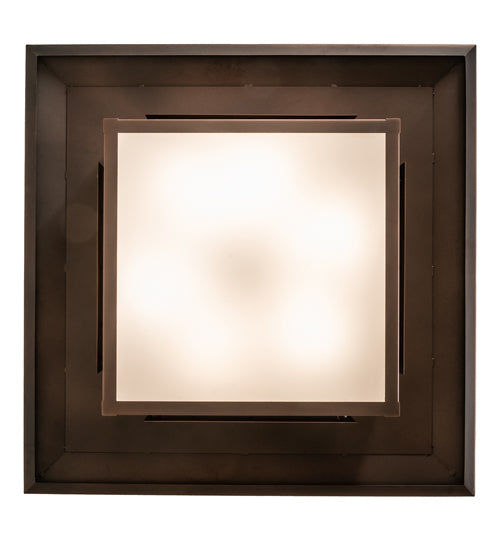 Meyda Lighting Moss Creek 48" 6-Light Cinnamon Coffee Metallic Stepping Stone Pendant Light With Beige Iridescent Glass & Statuario Idalight Shade