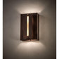 Meyda Lighting Moss Creek 8" 2-Light Cinnamon Coffee Metallic Horizon Wall Sconce