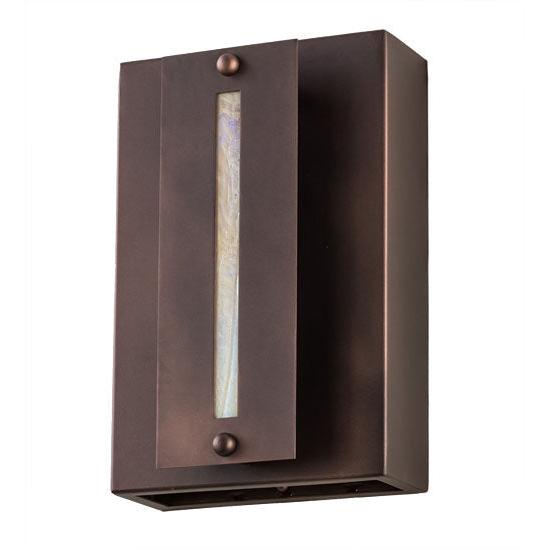 Meyda Lighting Moss Creek 8" 2-Light Cinnamon Coffee Metallic Horizon Wall Sconce