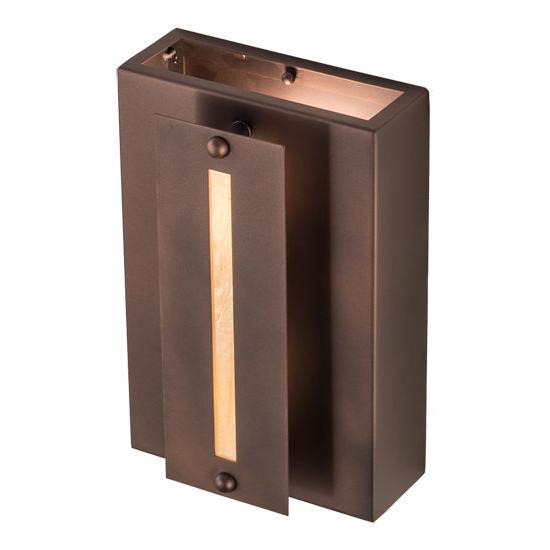 Meyda Lighting Moss Creek 8" 2-Light Cinnamon Coffee Metallic Horizon Wall Sconce
