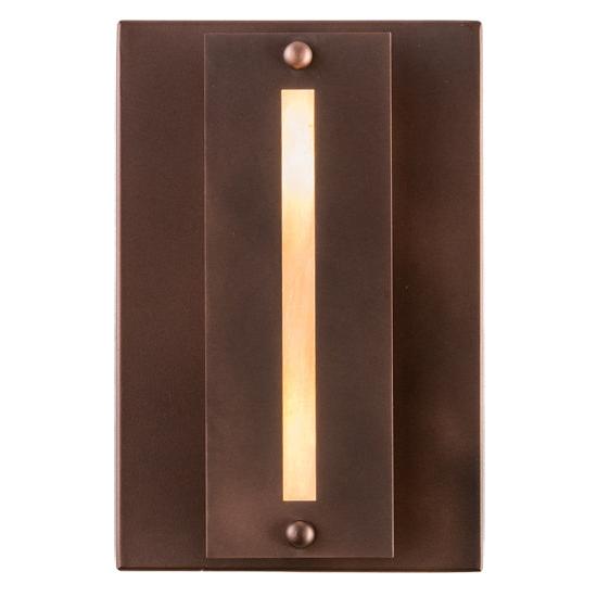 Meyda Lighting Moss Creek 8" 2-Light Cinnamon Coffee Metallic Horizon Wall Sconce