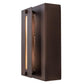 Meyda Lighting Moss Creek 8" 2-Light Cinnamon Coffee Metallic Horizon Wall Sconce
