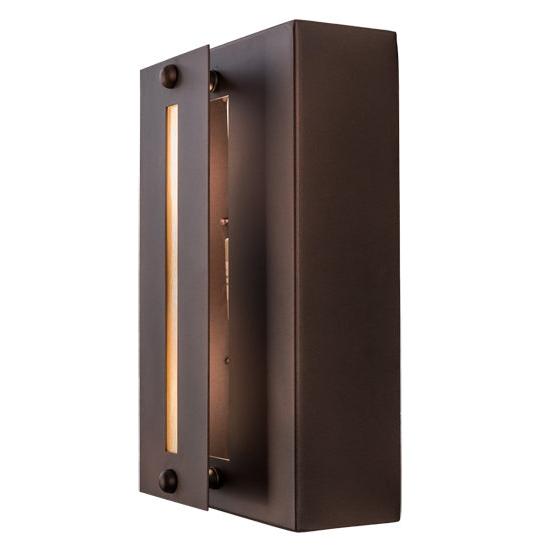 Meyda Lighting Moss Creek 8" 2-Light Cinnamon Coffee Metallic Horizon Wall Sconce