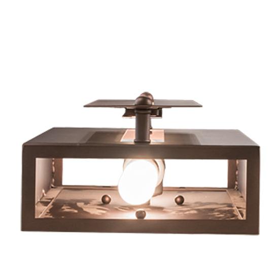 Meyda Lighting Moss Creek 8" 2-Light Cinnamon Coffee Metallic Horizon Wall Sconce