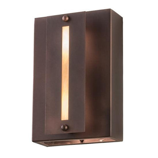 Meyda Lighting Moss Creek 8" 2-Light Cinnamon Coffee Metallic Horizon Wall Sconce