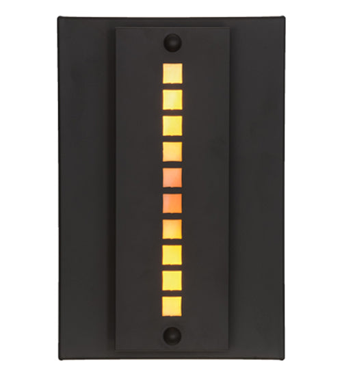 Meyda Lighting Moss Creek 8" 2-Light Oil Rubbed Bronze Creekside Wall Sconce With Iridescent Amber Mica Shade Glass