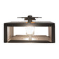 Meyda Lighting Moss Creek 8" 2-Light Oil Rubbed Bronze Creekside Wall Sconce With Iridescent Amber Mica Shade Glass