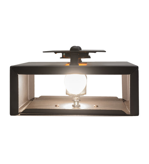 Meyda Lighting Moss Creek 8" 2-Light Oil Rubbed Bronze Creekside Wall Sconce With Iridescent Amber Mica Shade Glass