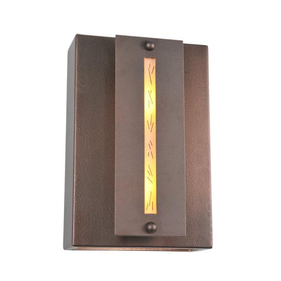 Meyda Lighting Moss Creek 8" Cinnamon Coffee Metallic Creekside Wall Sconce
